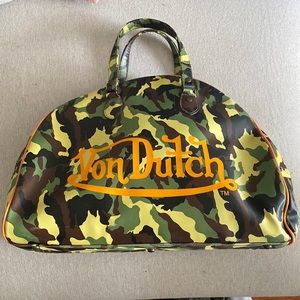 Vintage Classic Von Dutch Camo Bowling Bag